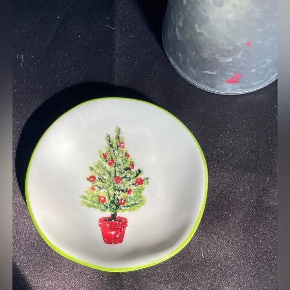 🎄❤️🎄 Christmas Tree Stoneware Christmas Appetizer Plate One Hundred 80 Degree…